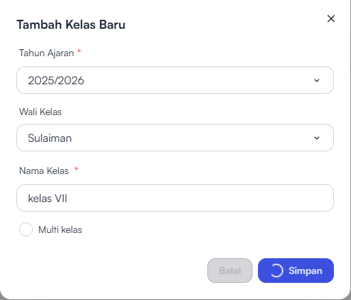 Preoses Tambah Kelas